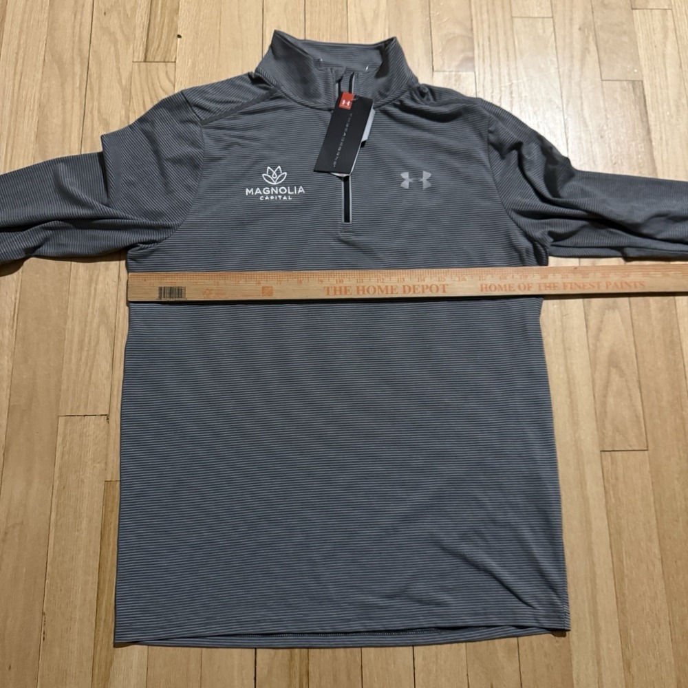 Under Armour Threadborne Pullover Mens‎ Medium Magnolia Capital HeatGear Shirt - Picture 6 of 13